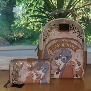 Loungefly Lady & Tramp Mini Backpack & Wallet Set